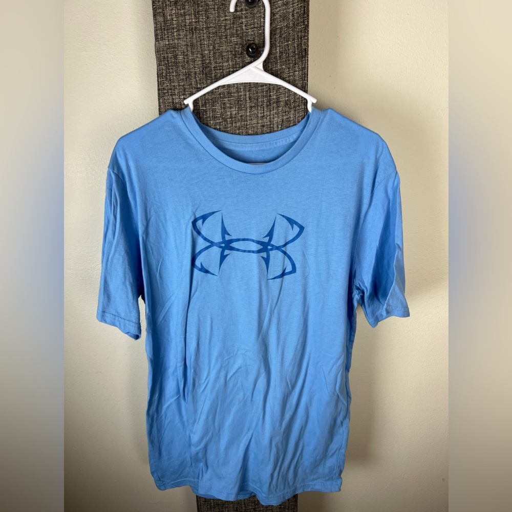 Blue Under Armor Fishing Shirt